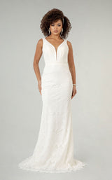 1 of 4 Elizabeth K GL1940 Dress Off-White