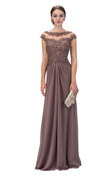 1 of 4 Elizabeth K GL2001 Dress Light-Brown-Brown