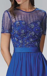 6 of 6 Elizabeth K GL2042 Dress Royal-Blue