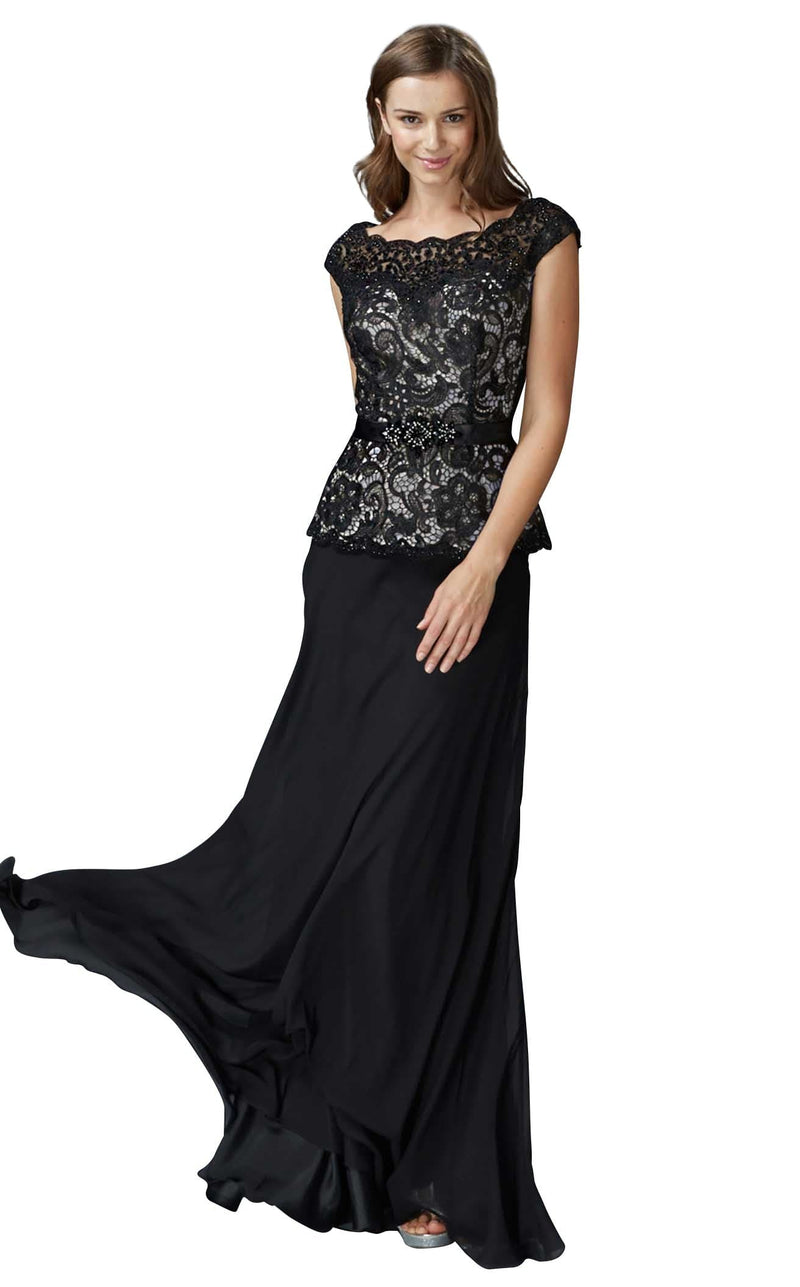 Elizabeth K GL2043 Dress Black-Silver