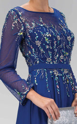 6 of 6 Elizabeth K GL2057 Dress Royal-Blue