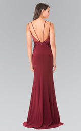 4 of 7 Elizabeth K GL2223 Dress Burgundy