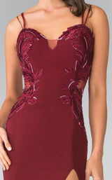 6 of 7 Elizabeth K GL2223 Dress Burgundy