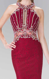 5 of 8 Elizabeth K GL2275 Dress Burgundy