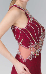 7 of 8 Elizabeth K GL2275 Dress Burgundy