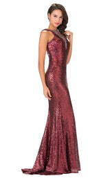 1 of 4 Elizabeth K GL2301 Dress Burgundy