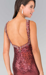 4 of 4 Elizabeth K GL2301 Dress Burgundy