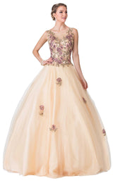1 of 4 Elizabeth K GL2346 Dress Champagne