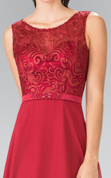 9 of 14 Elizabeth K GL2364 Dress Burgundy