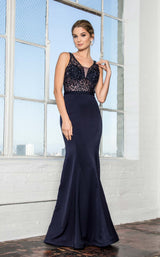 1 of 4 Elizabeth K GL2372 Dress Navy
