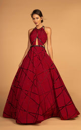 1 of 4 Elizabeth K GL2502 Dress Burgundy