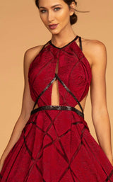 3 of 4 Elizabeth K GL2502 Dress Burgundy