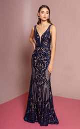 1 of 4 Elizabeth K GL2551 Dress Navy