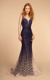 1 of 4 GLS by Gloria GL2556 Dress Navy-Purple