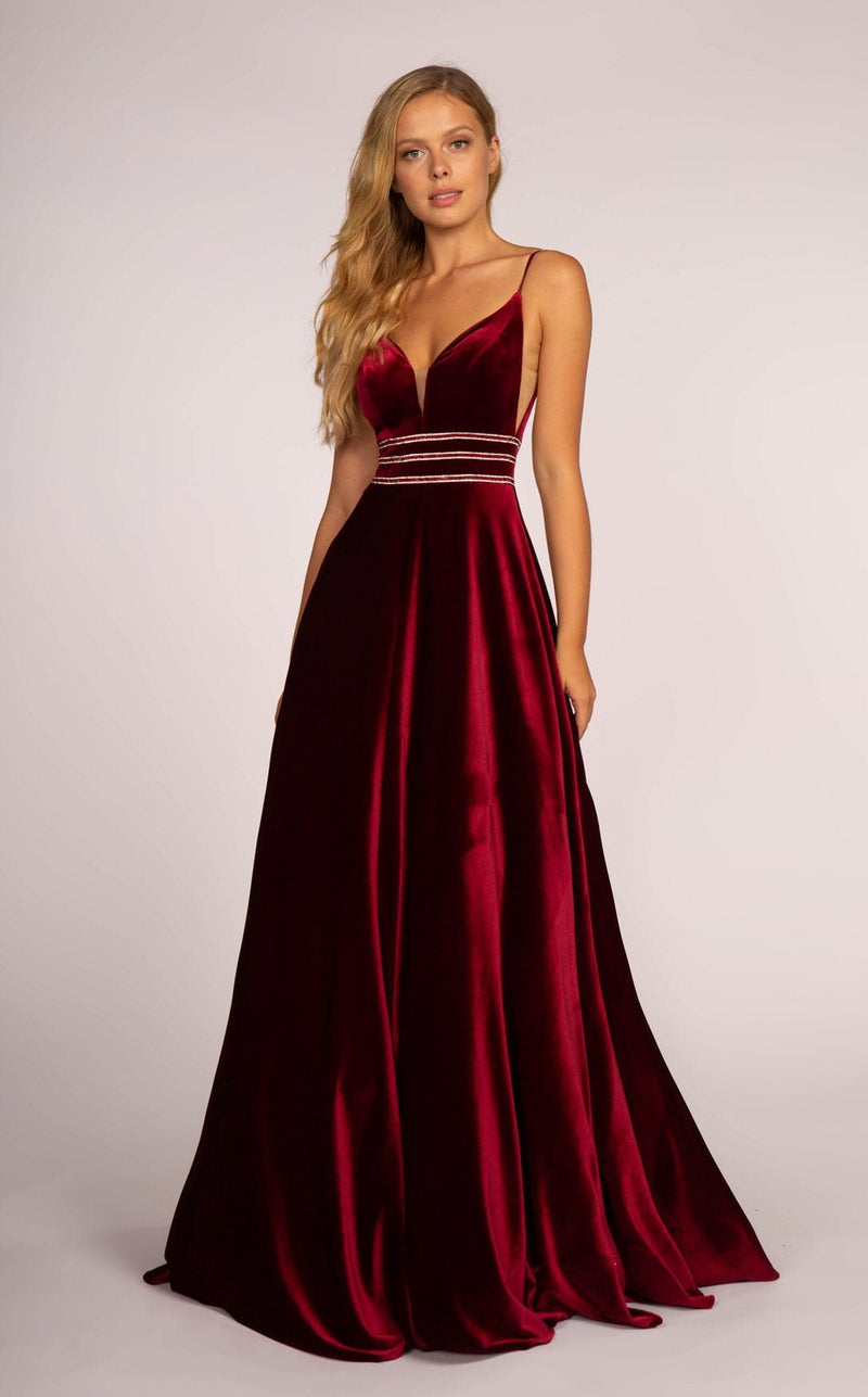 Elizabeth K GL2584 Dress Burgundy