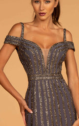 3 of 4 GLS by Gloria GL2629 Dress Charcoal