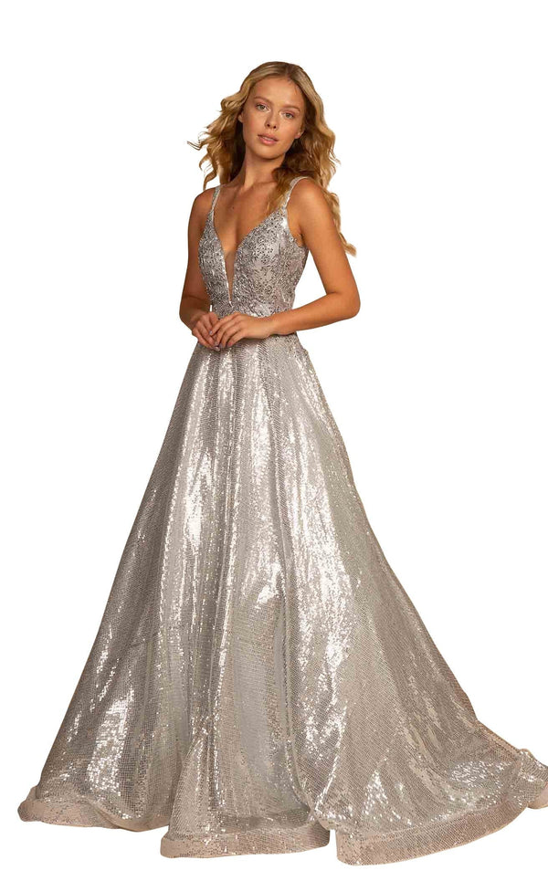 Elizabeth K GL2652 Dress Silver