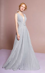 2 of 8 Elizabeth K GL2687 Dress Silver