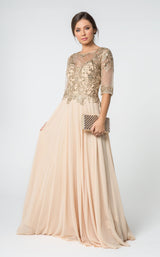 3 of 14 Elizabeth K GL2812 Dress Champagne