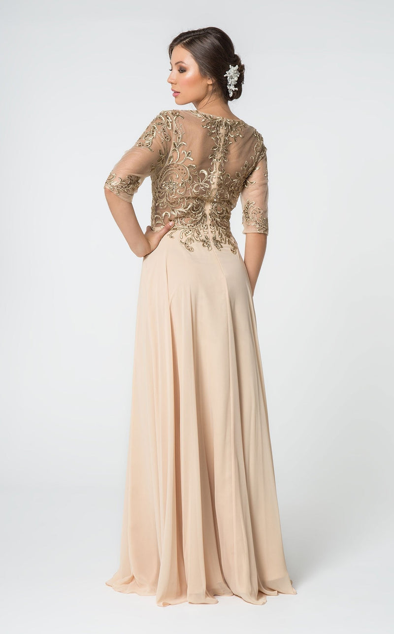 Elizabeth K GL2812 Dress Champagne