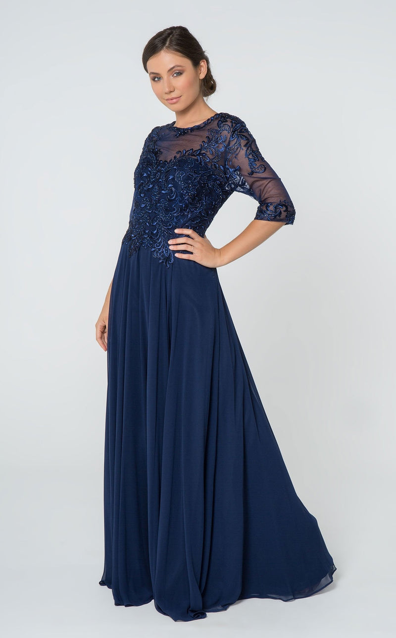 Elizabeth K GL2812 Dress Navy