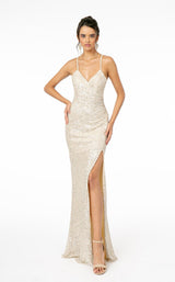 1 of 4 Elizabeth K GL2918 Dress Champagne