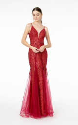 2 of 6 Elizabeth K GL2939 Dress Wine