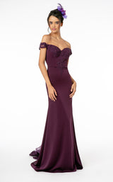 1 of 20 Elizabeth K GL2958 Dress Eggplant