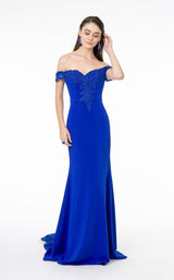 3 of 20 Elizabeth K GL2958 Dress Royal-Blue