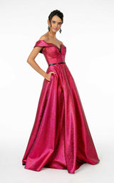 2 of 14 Elizabeth K GL2982 Dress Burgundy