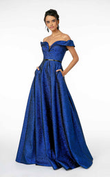 5 of 14 Elizabeth K GL2982 Dress Royal-Blue