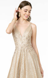 3 of 4 GLS by Gloria GL2992 Dress Gold-Silver