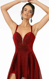 5 of 8 Elizabeth K GL2997 Dress Burgundy