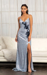 Elizabeth K GL3049 Dress Silvery-Blue