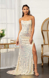 3 of 12 Elizabeth K GL3051 Dress Light-Gold