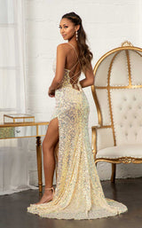 6 of 12 Elizabeth K GL3051 Dress Light-Gold