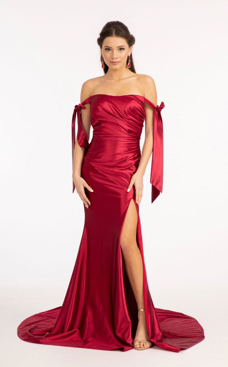 Elizabeth K GL3059 Dress Burgundy