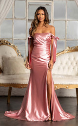 Elizabeth K GL3059 Dress Dark-Rose