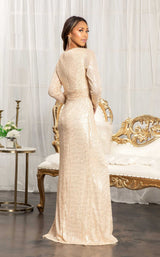 Elizabeth K GL3063 Dress Gold