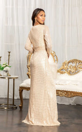 8 of 20 Elizabeth K GL3063 Dress Gold