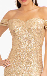 6 of 8 Elizabeth K GL3064 Dress Light-Gold