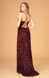 6 of 20 Elizabeth K GL3081 Dress Burgundy