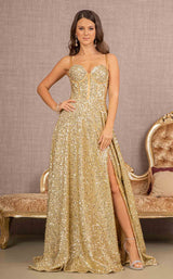 1 of 9 Elizabeth K GL3132 Dress Gold