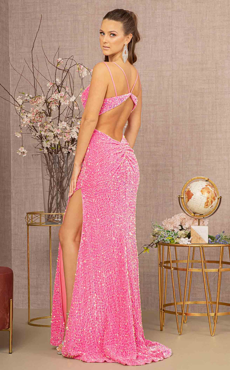 Elizabeth K GL3145 Dress Hot-Pink