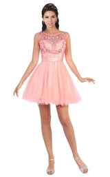 1 of 2 Elizabeth K GS1140 Dress Coral