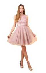 1 of 8 Elizabeth K GS1610 Dress Mauve