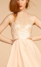 7 of 12 Elizabeth K GS1621 Dress Champagne