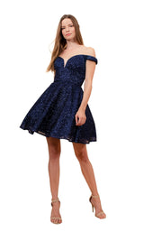 1 of 6 Elizabeth K GS1626 Dress Navy