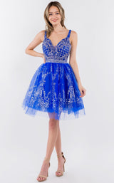 Elizabeth K GS1965 Dress Royal-Blue