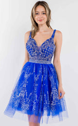 Elizabeth K GS1965 Dress Royal-Blue